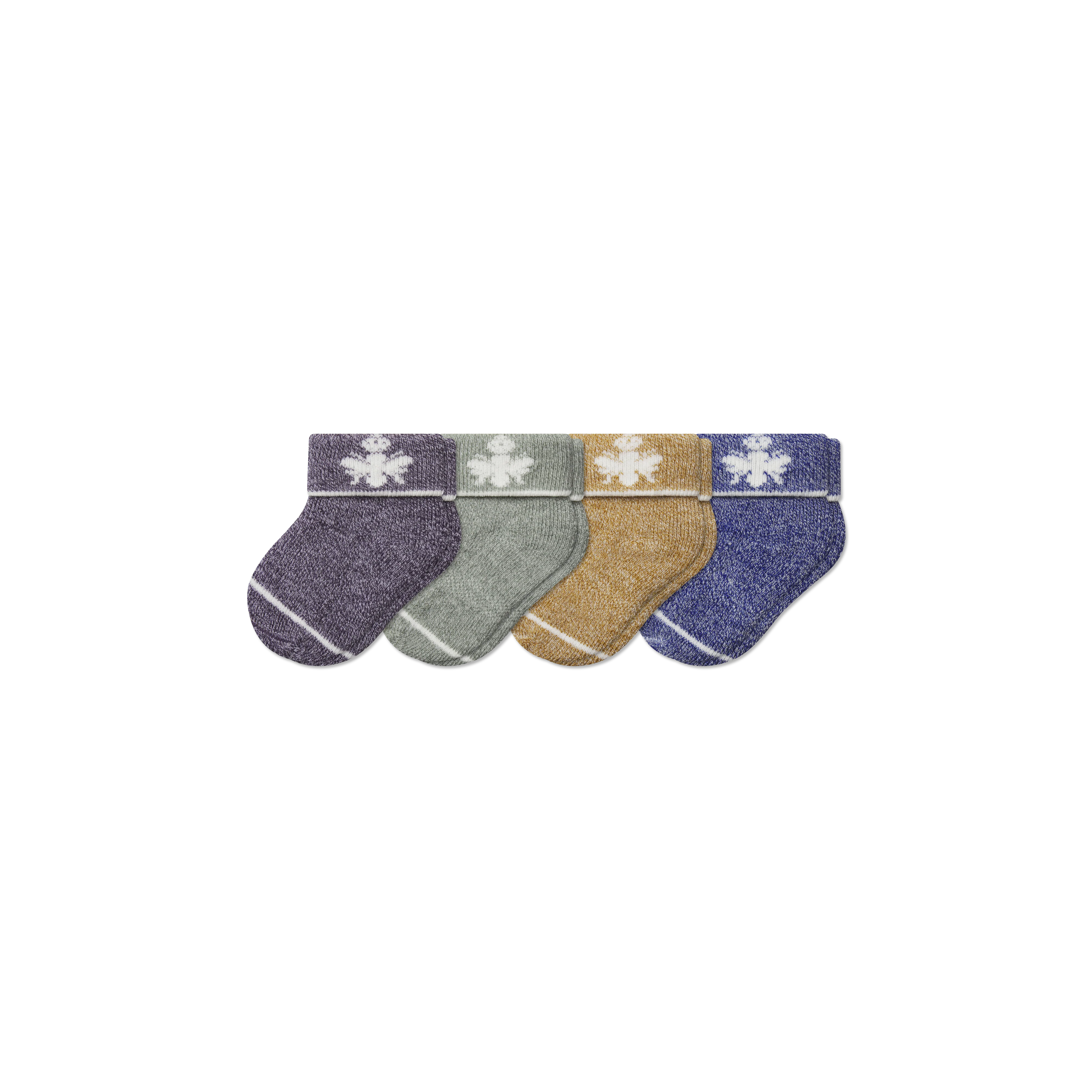 Baby Merino Wool Blend Calf Sock 4-Pack (0-6 Months)