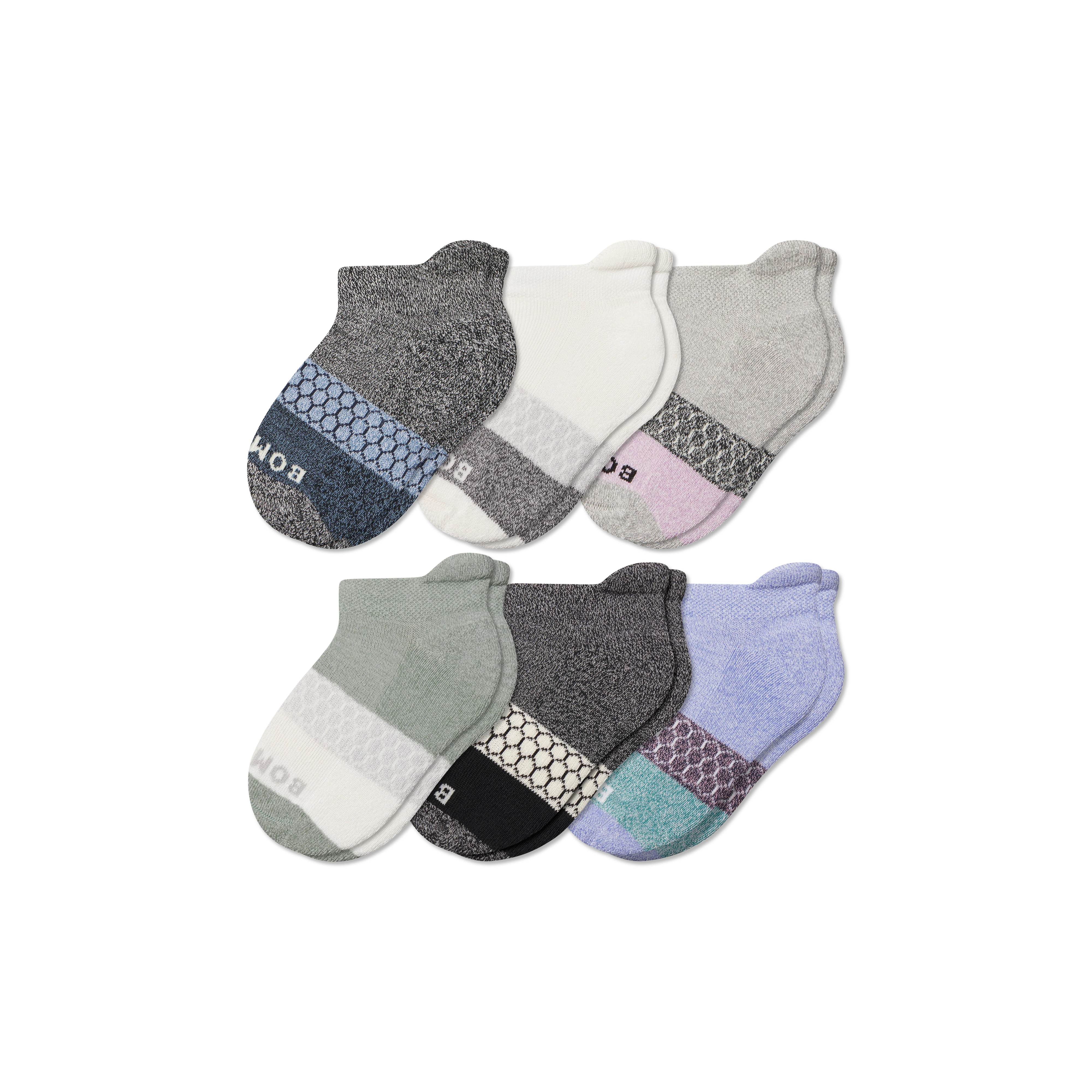 Junior Tri-Block Ankle Sock 6-Pack
