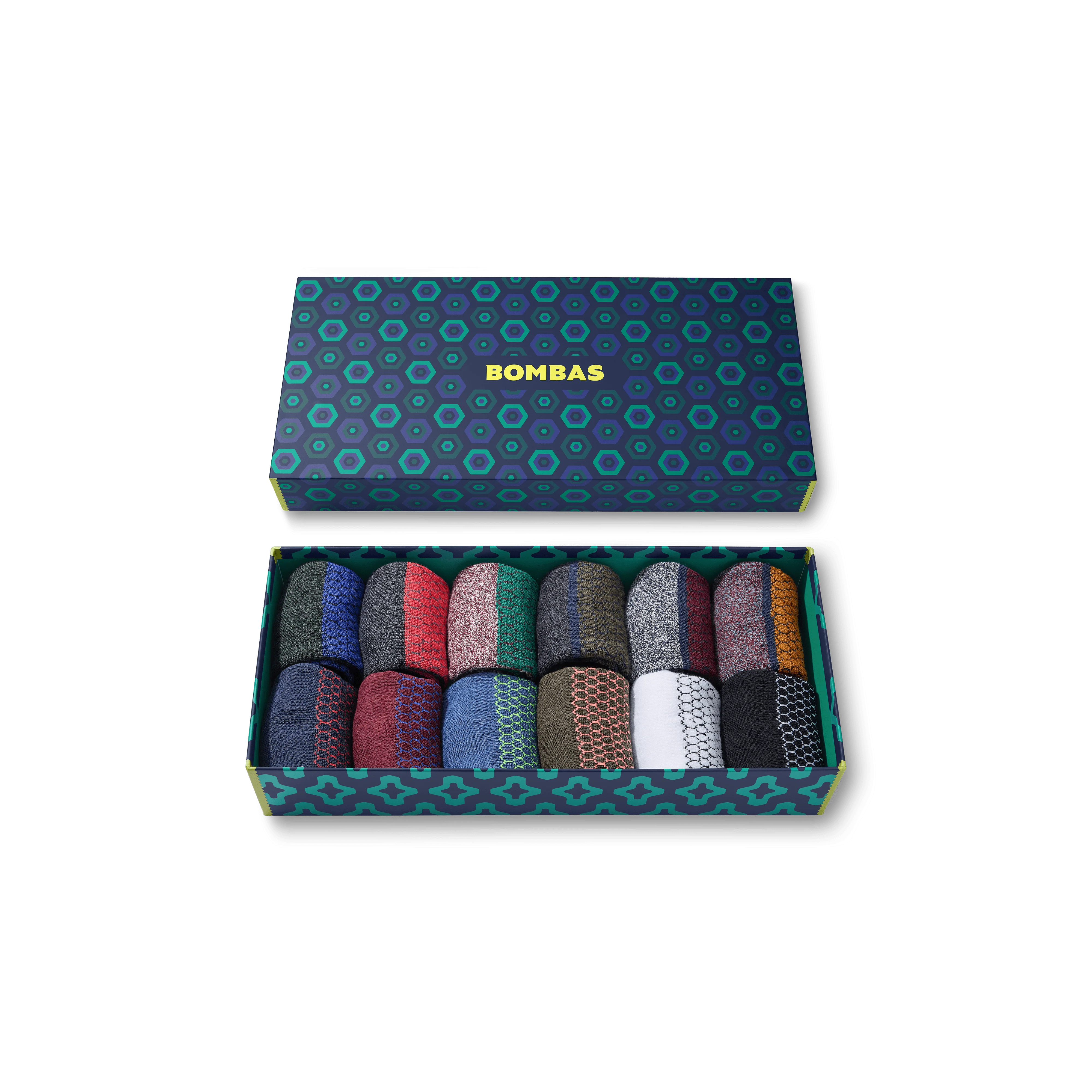 Men's Ankle & Calf Sock Gift Box 12-Pack - Image 6