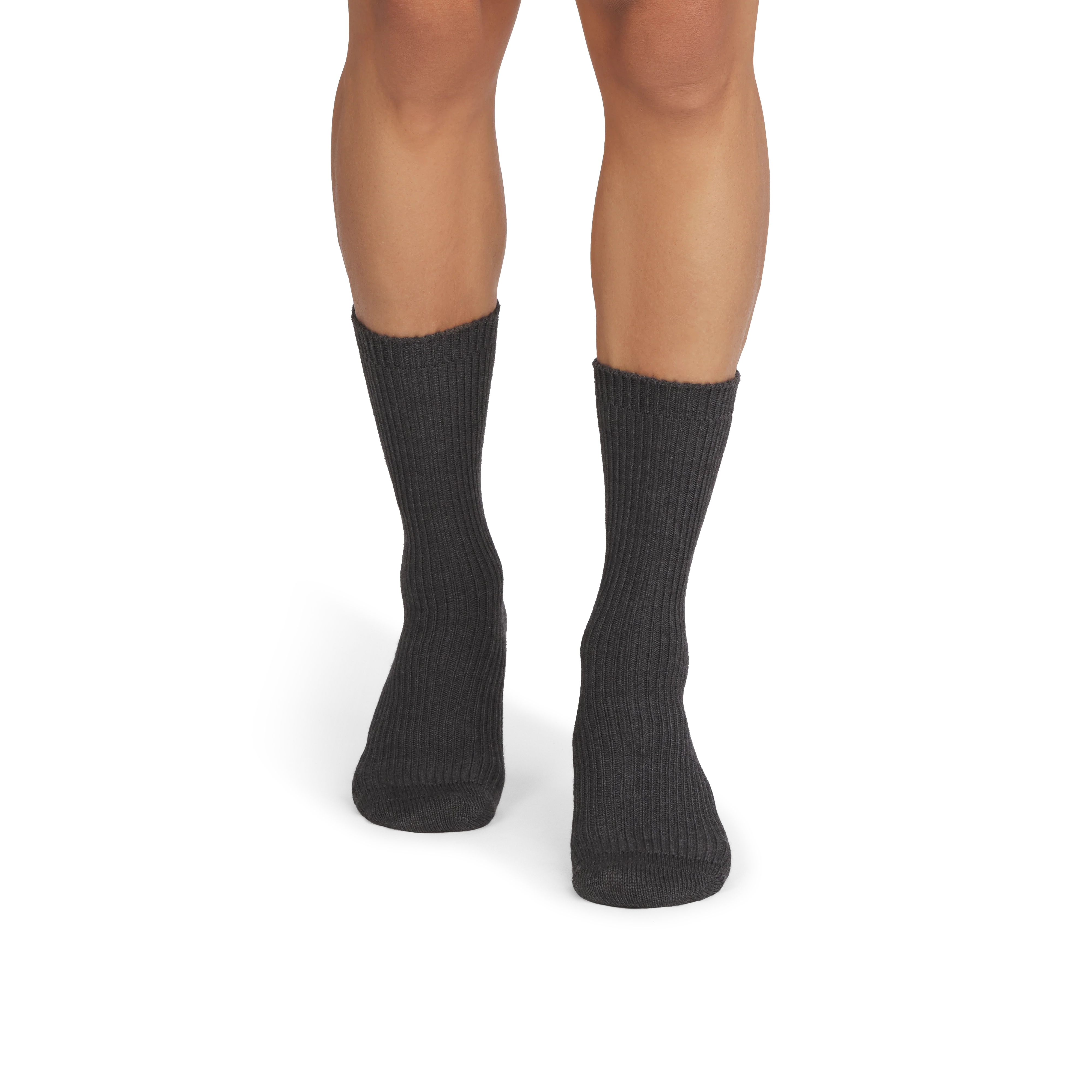Men's Merino Cashmere Blend Fine Rib Calf Socks - Image 4
