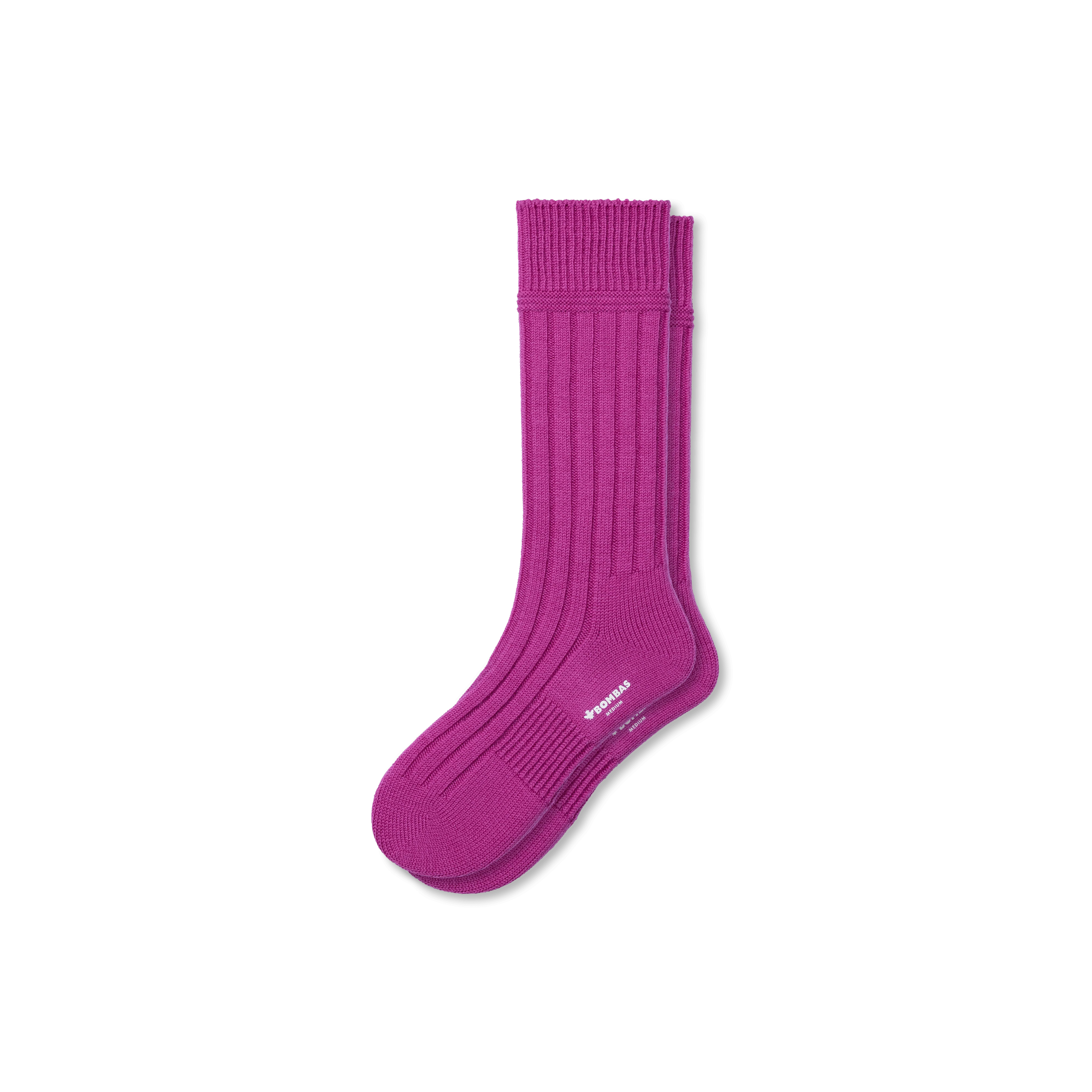 Men's Merino Cashmere Blend Rib Calf Socks - Image 13