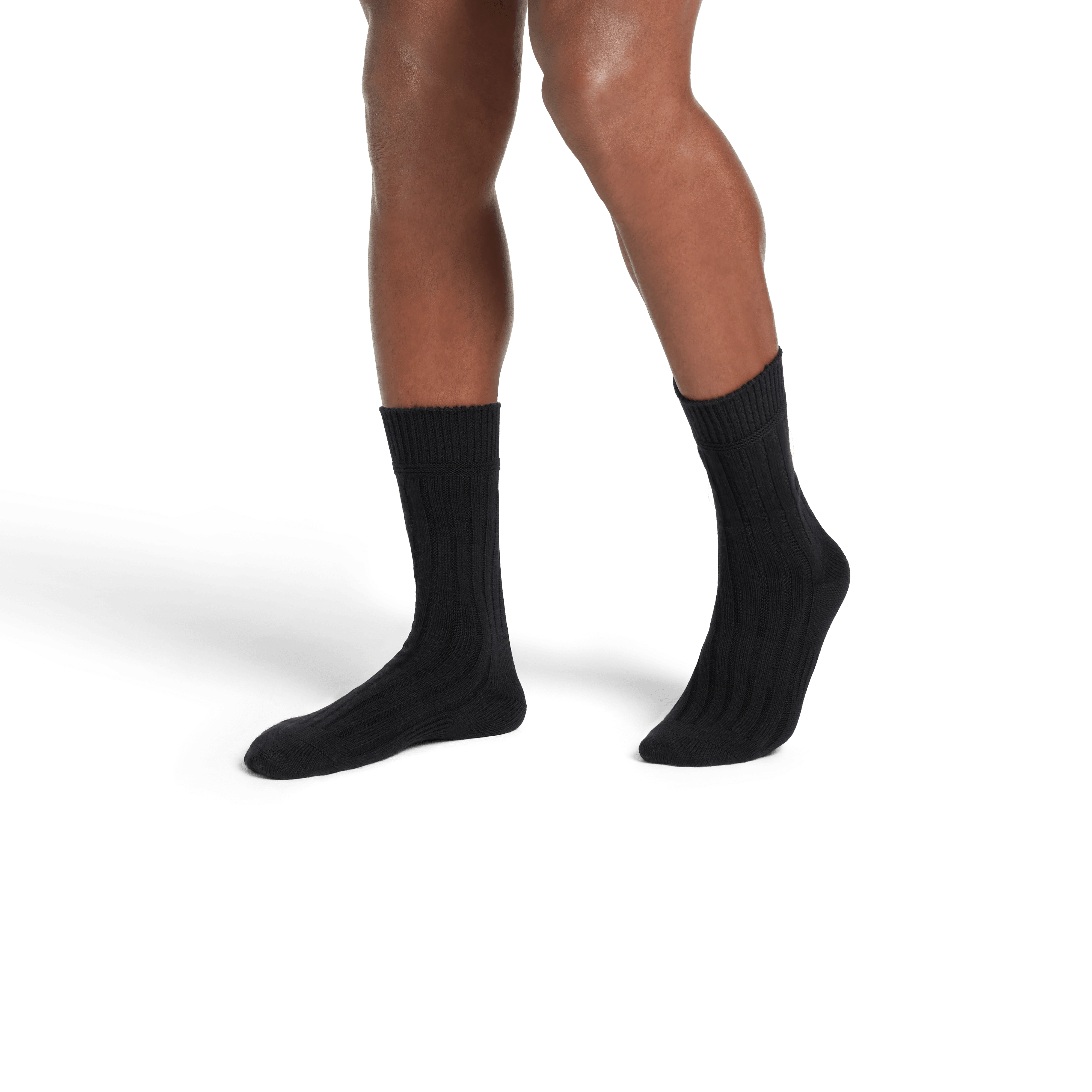Men's Merino Cashmere Blend Rib Calf Socks - Image 17