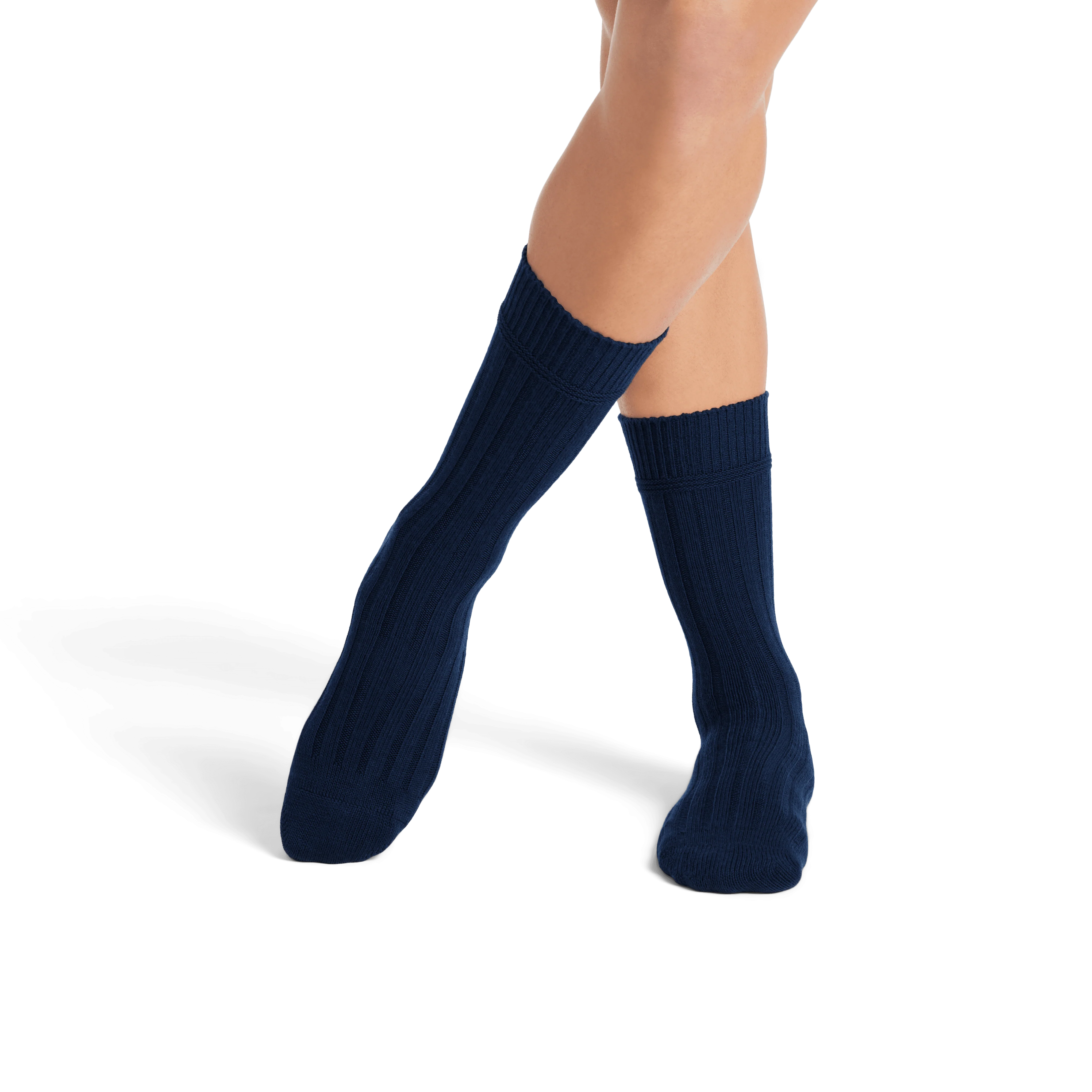 Men's Merino Cashmere Blend Rib Calf Socks - Image 23