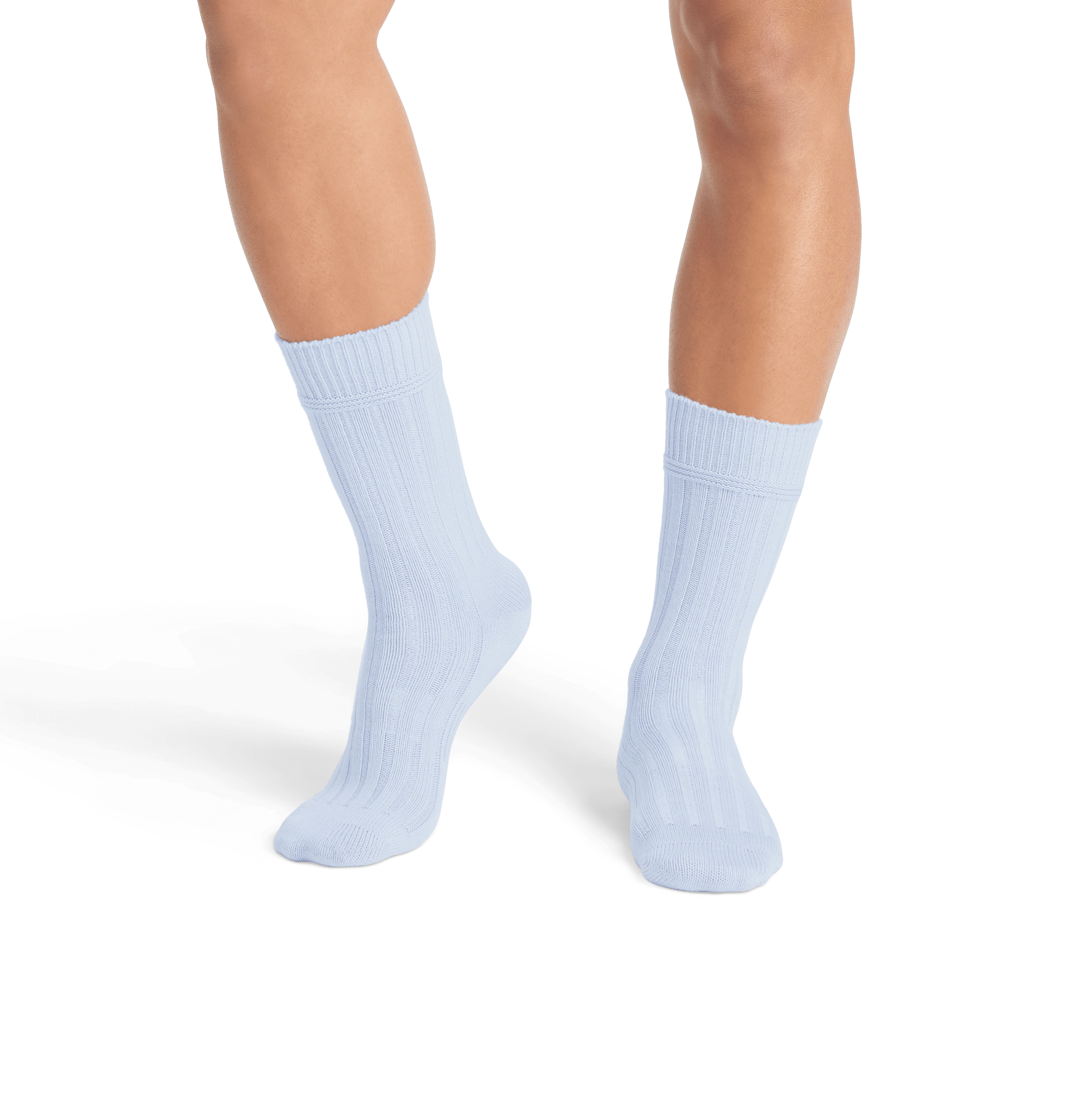 Men's Merino Cashmere Blend Rib Calf Socks - Image 8