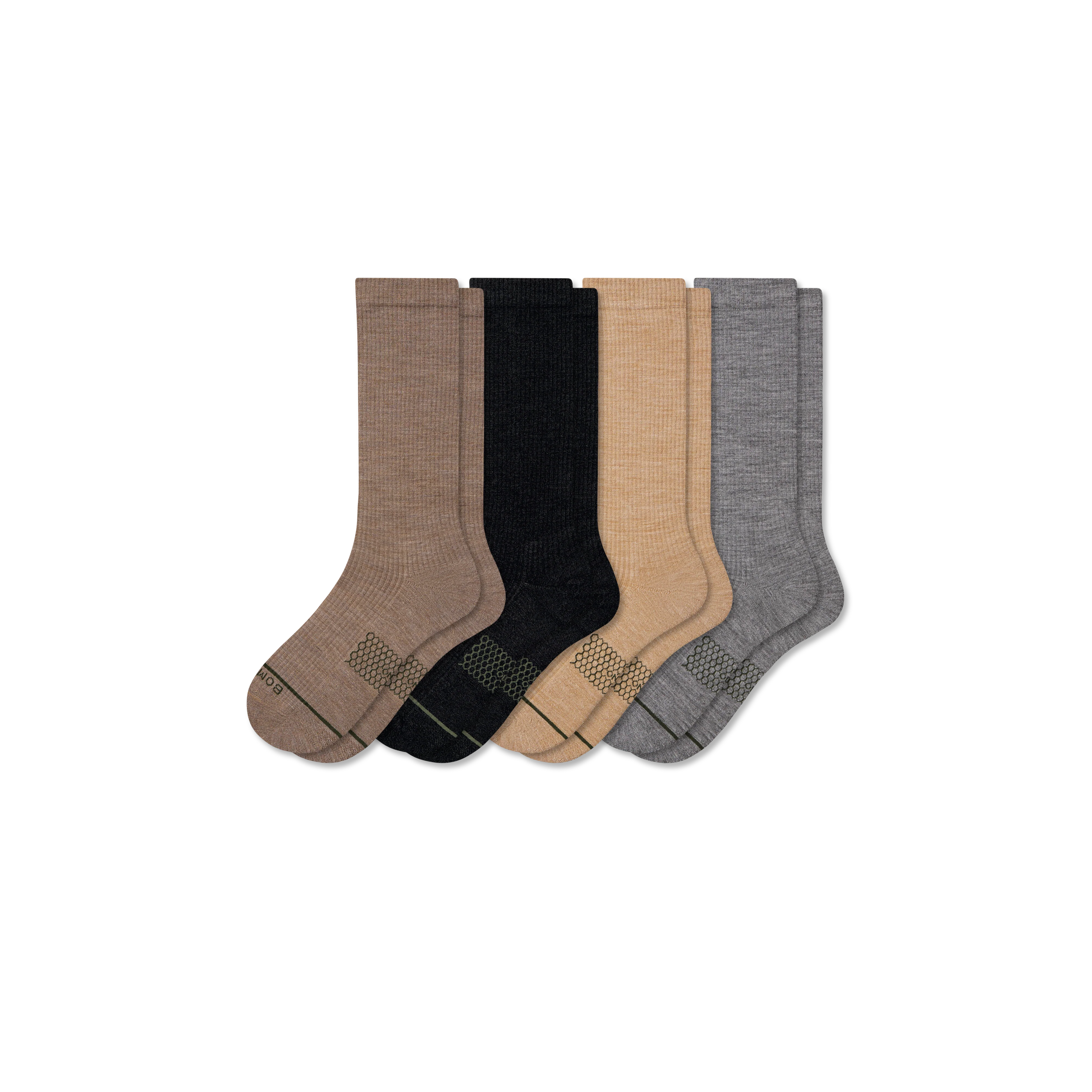 Men's Merino Wool Blend Modern Rib Calf Sock 4-Pack