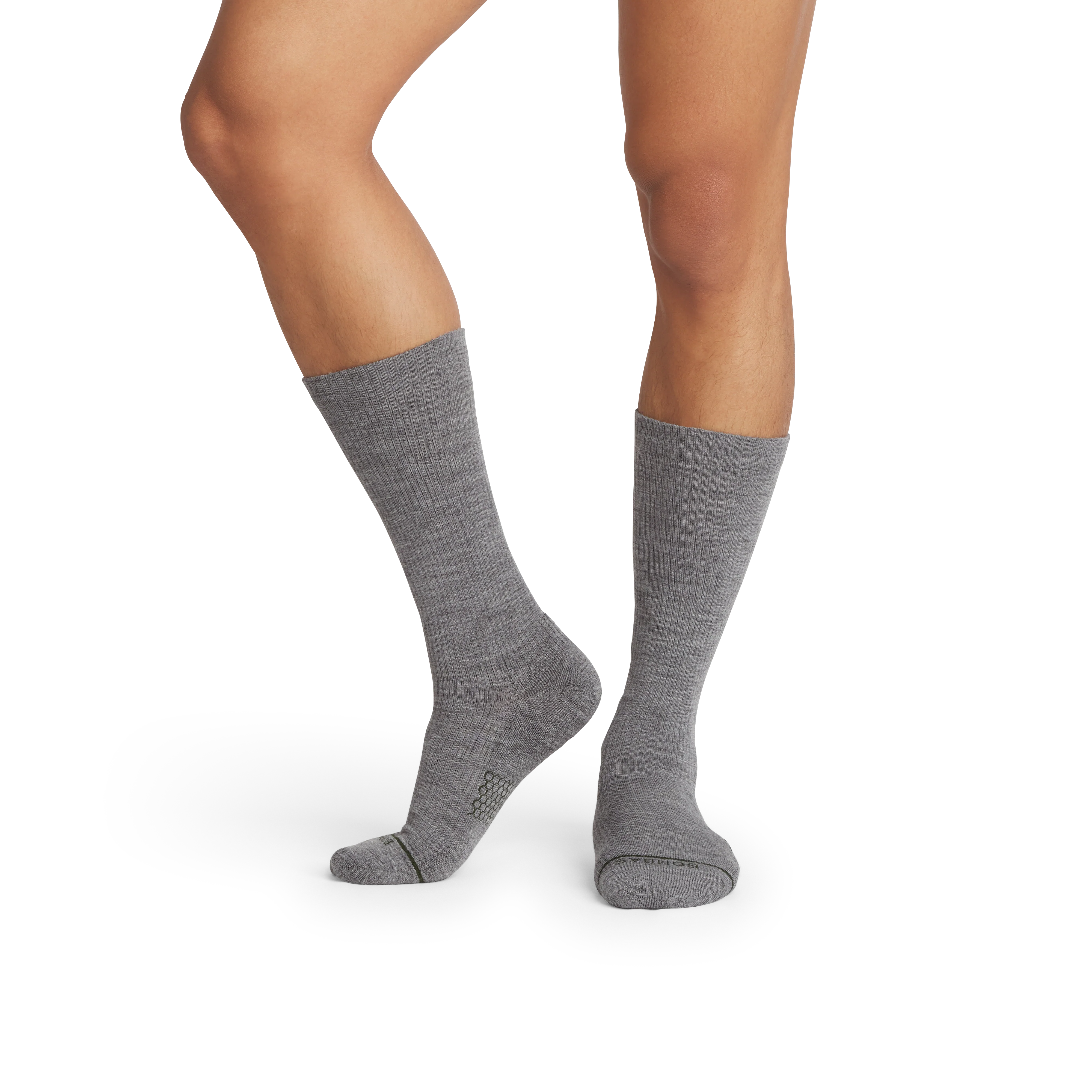 Men's Merino Wool Blend Modern Rib Calf Sock 4-Pack - Image 3