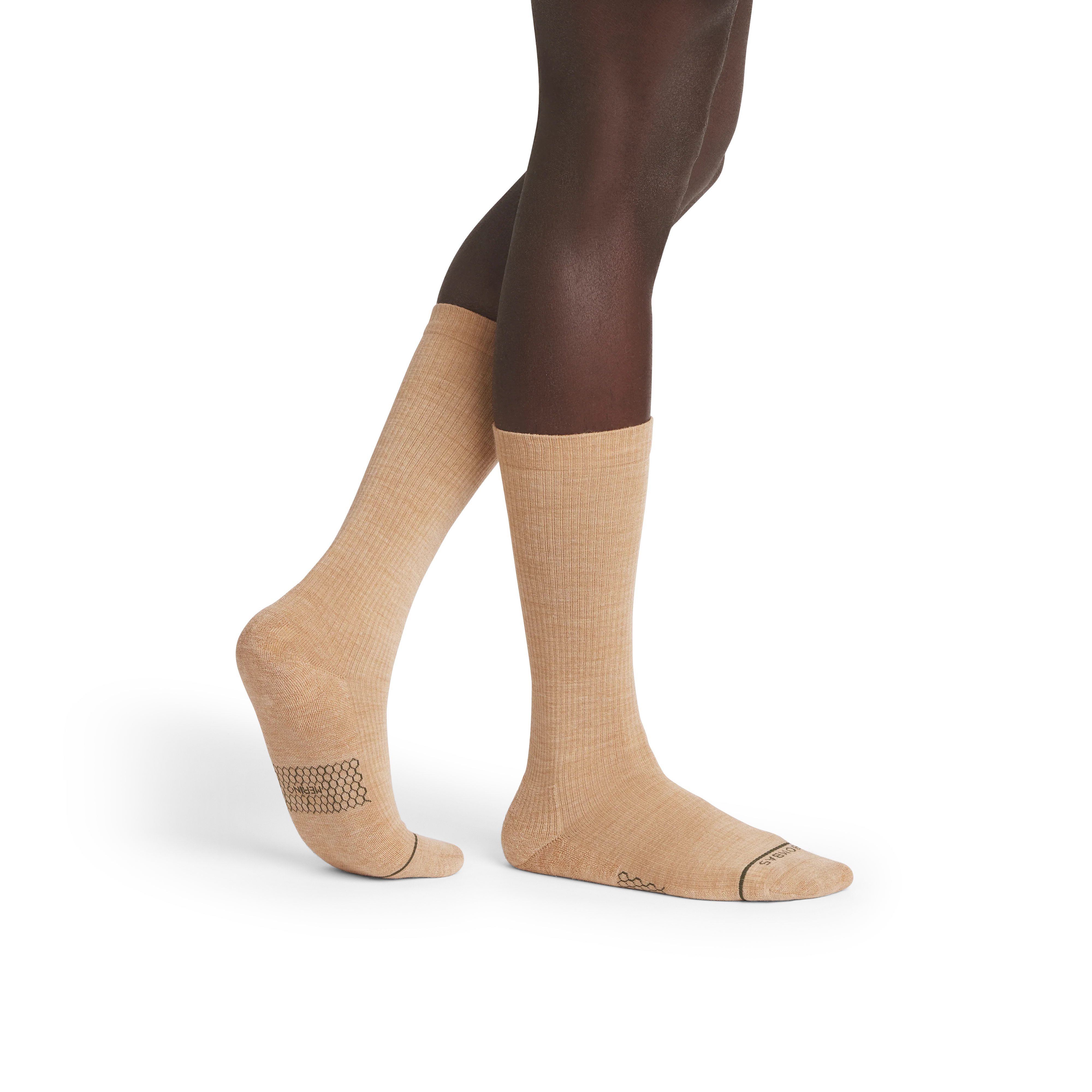 Men's Merino Wool Blend Modern Rib Calf Socks - Image 8