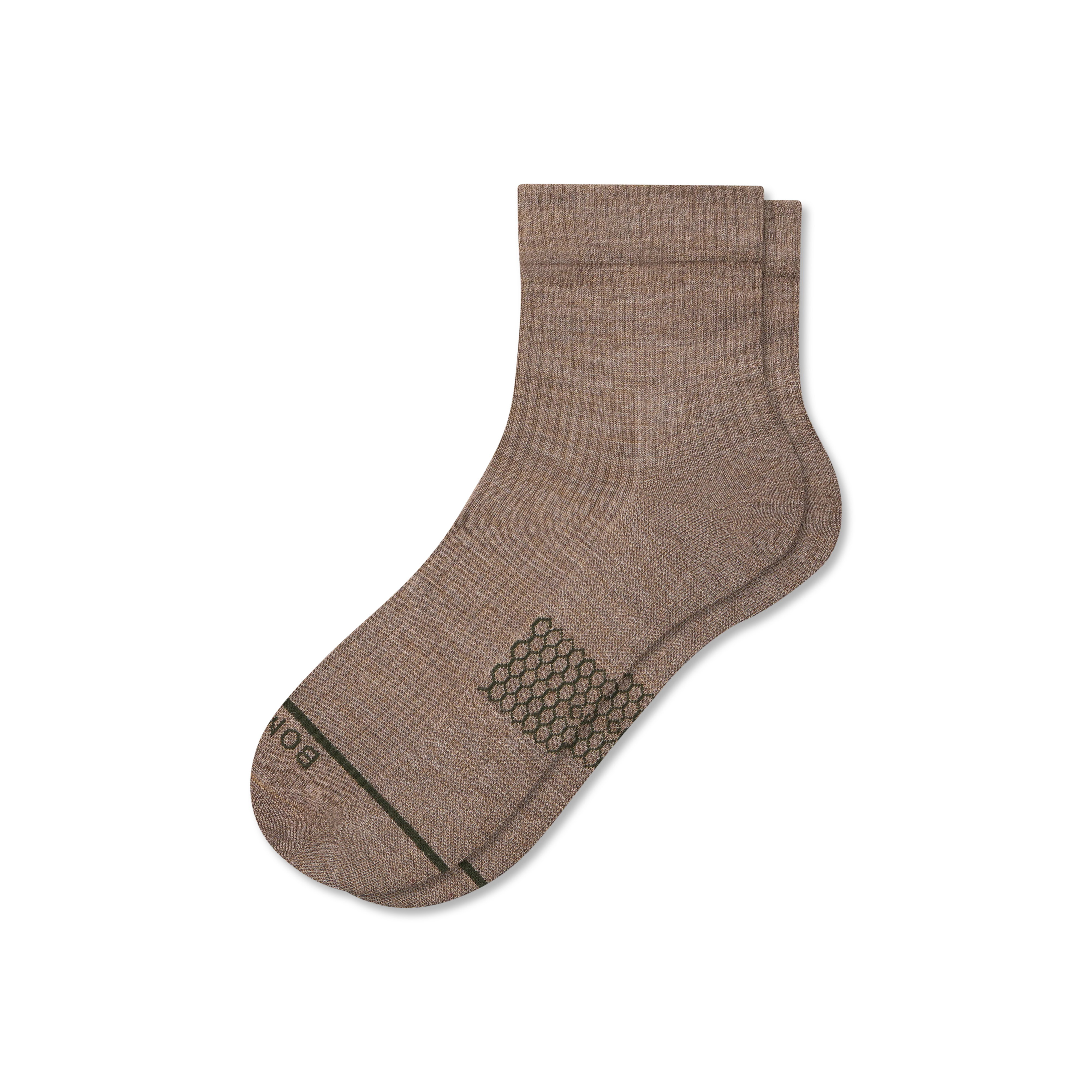 Men's Merino Wool Blend Modern Rib Quarter Socks - Image 5