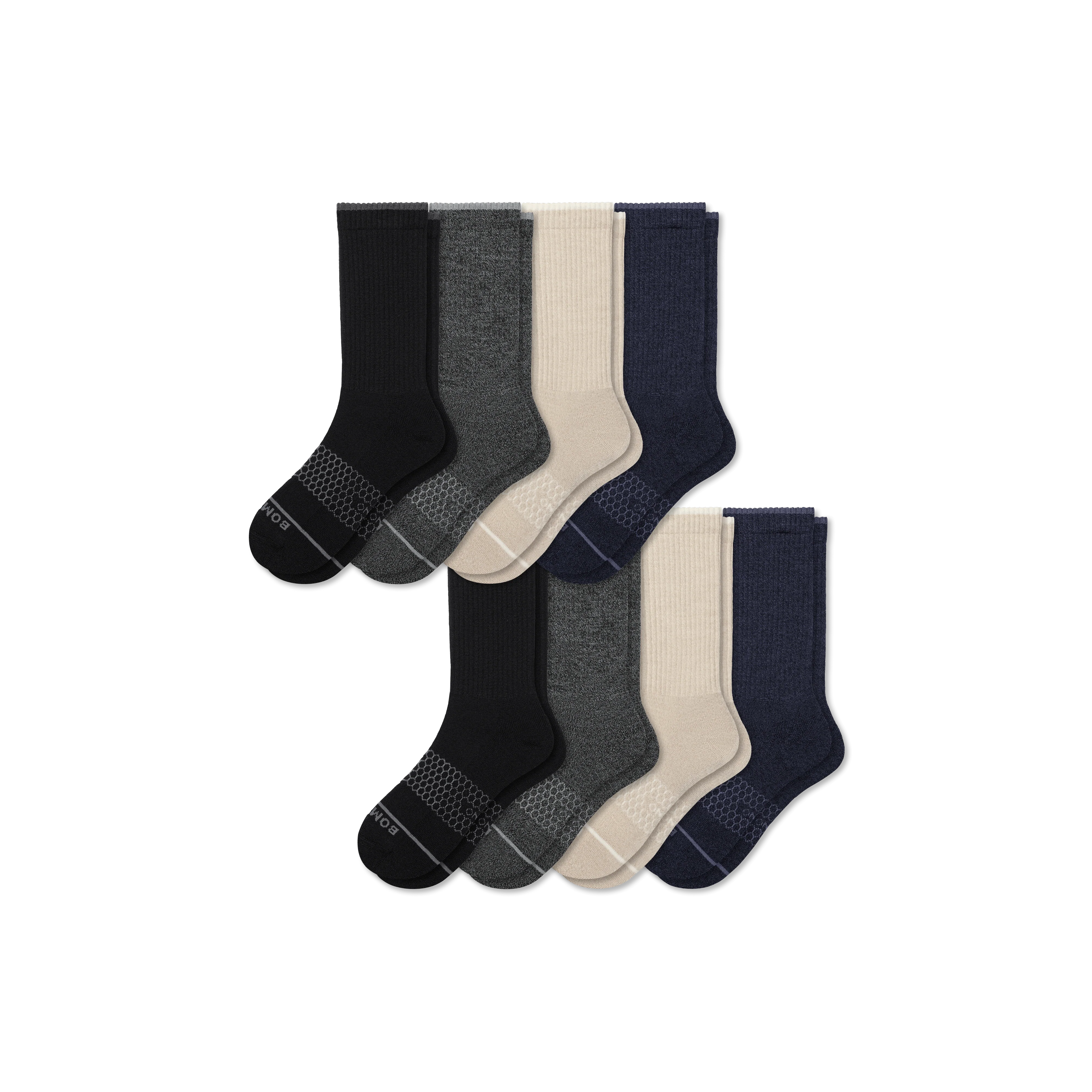 Men's Merino Wool Blend Calf Sock 8-Pack - Image 9
