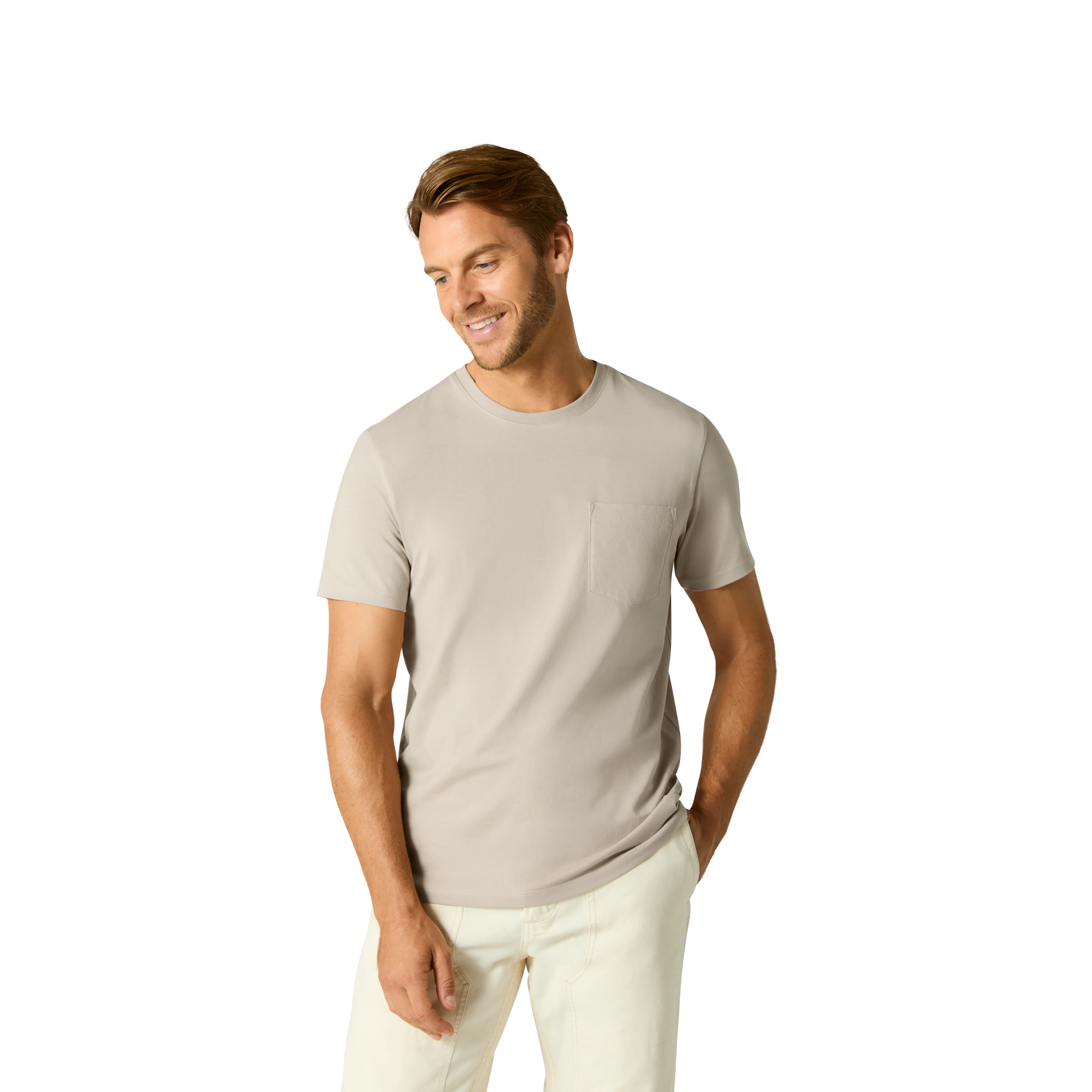 Men's Pima Cotton Pocket Crew Neck T-Shirt - Image 16