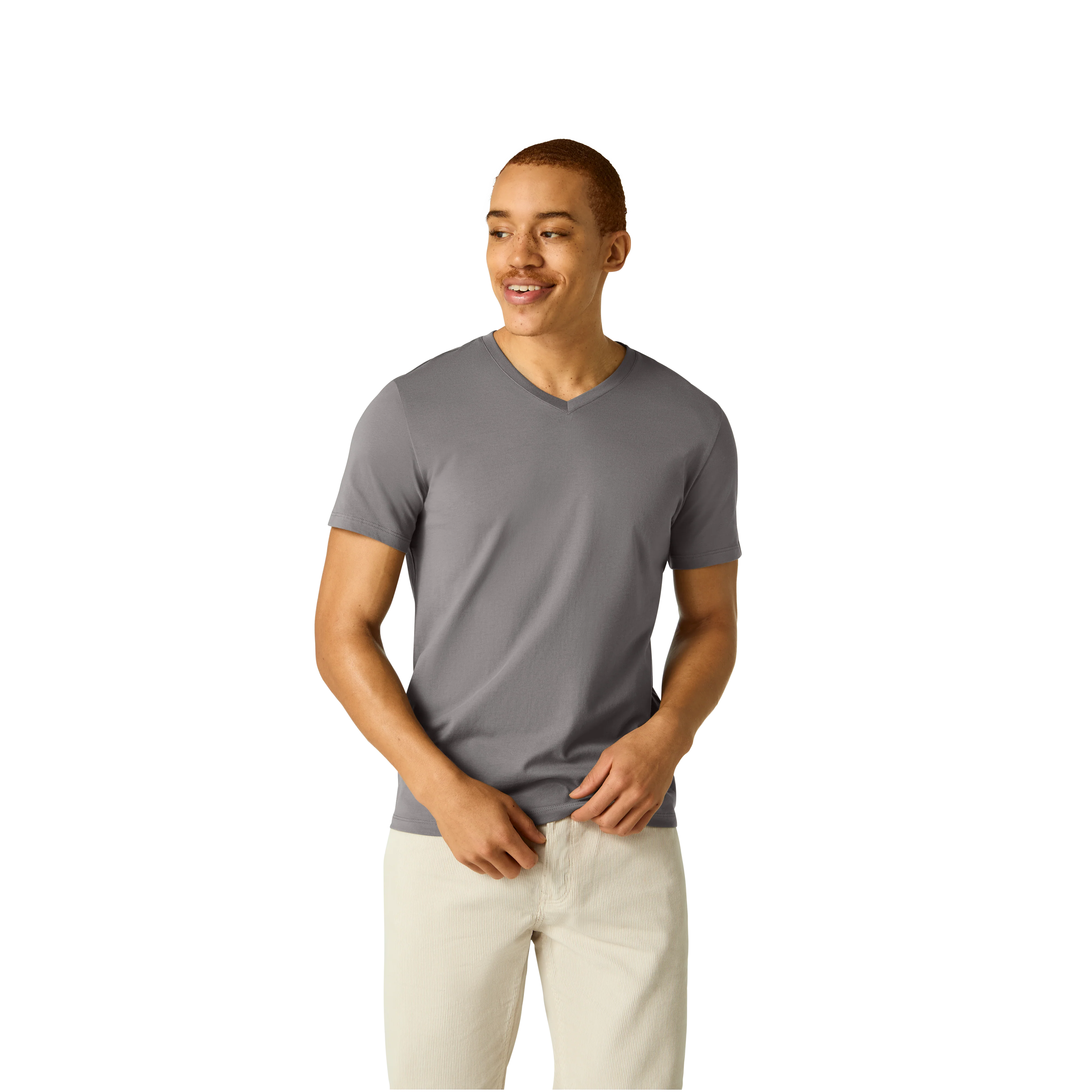 Men's Pima Cotton V-Neck T-Shirt - Image 10