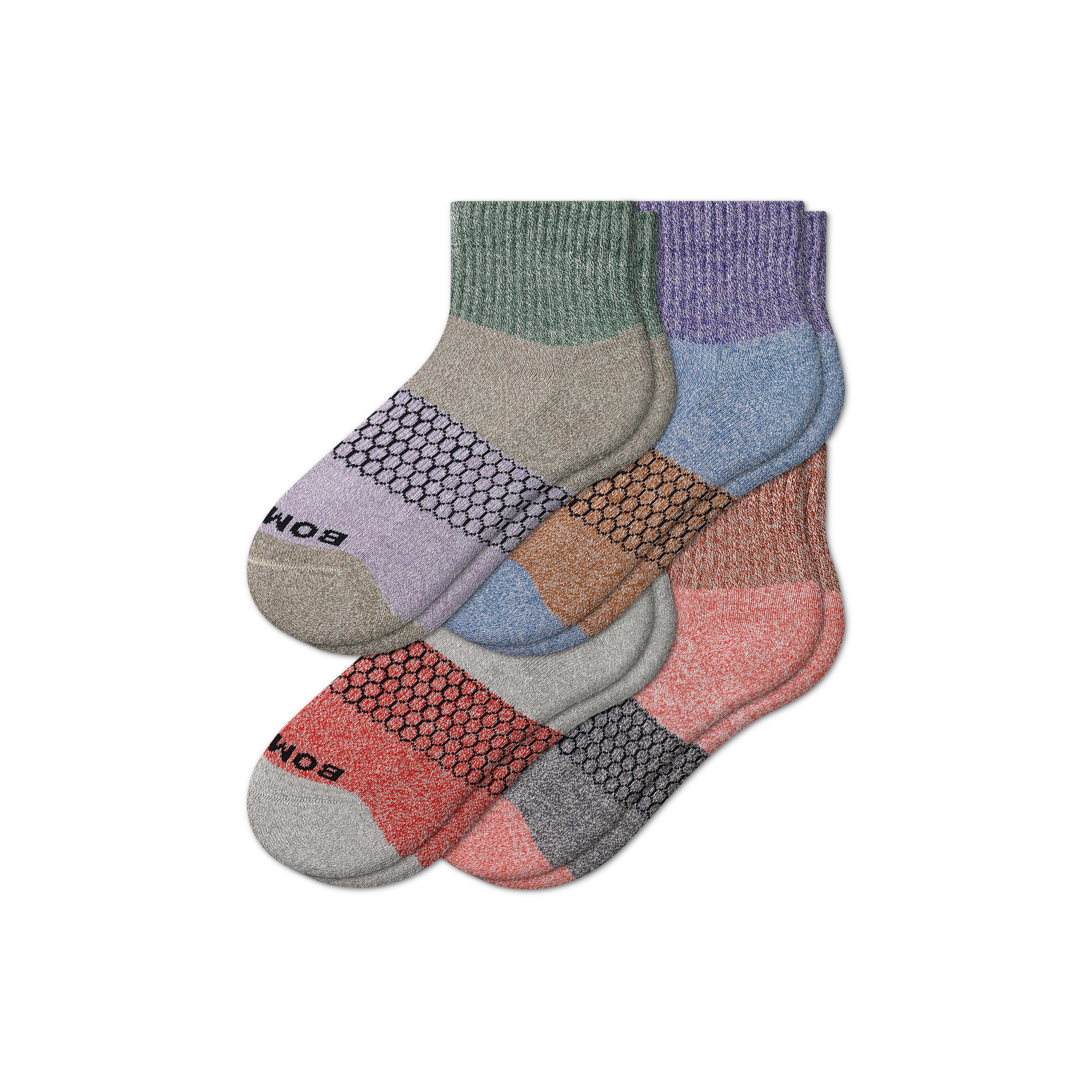 Men's Tri-Block Quarter Sock 4-Pack
