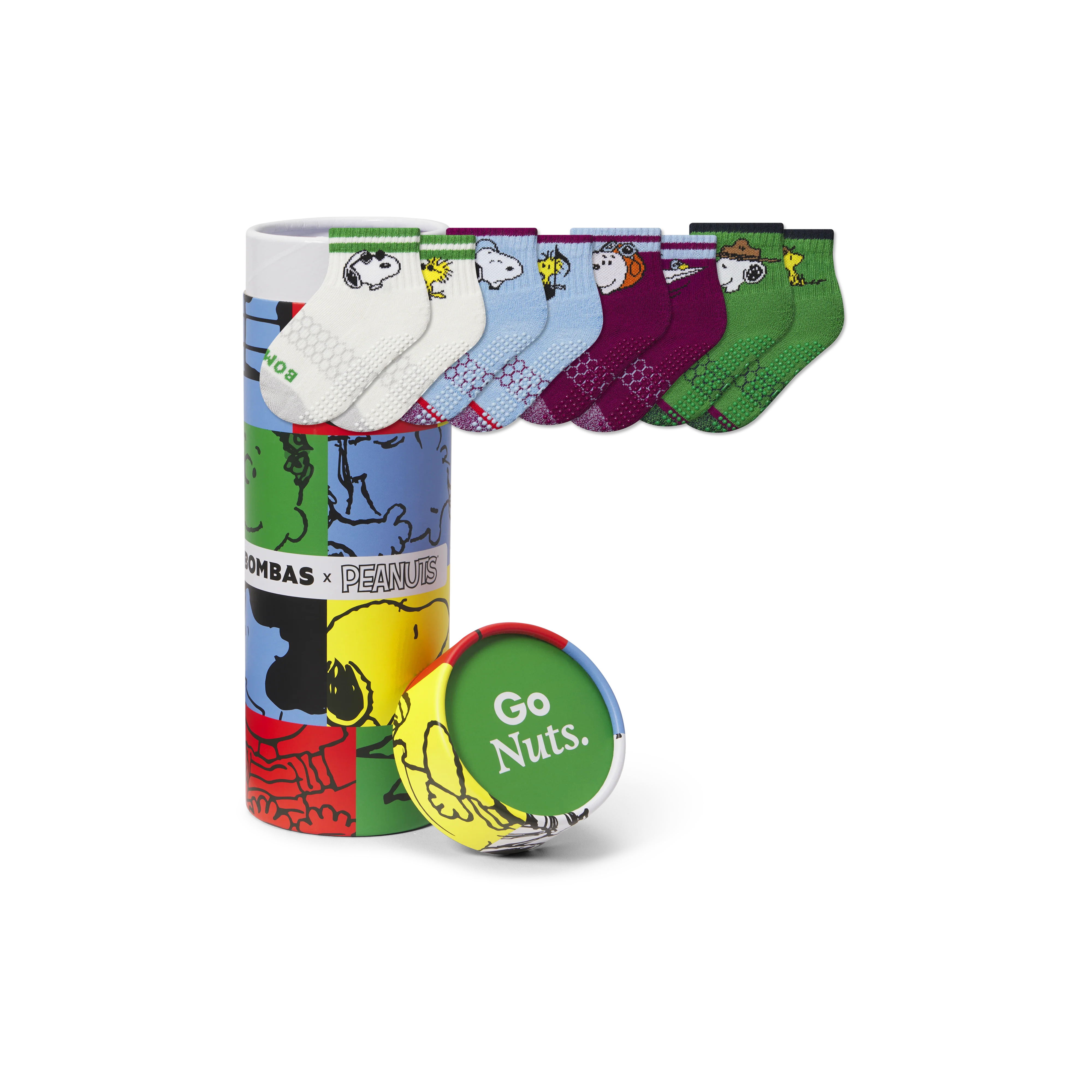 Peanuts x Bombas: Toddler Gripper Calf Sock 4-Pack Gift Box