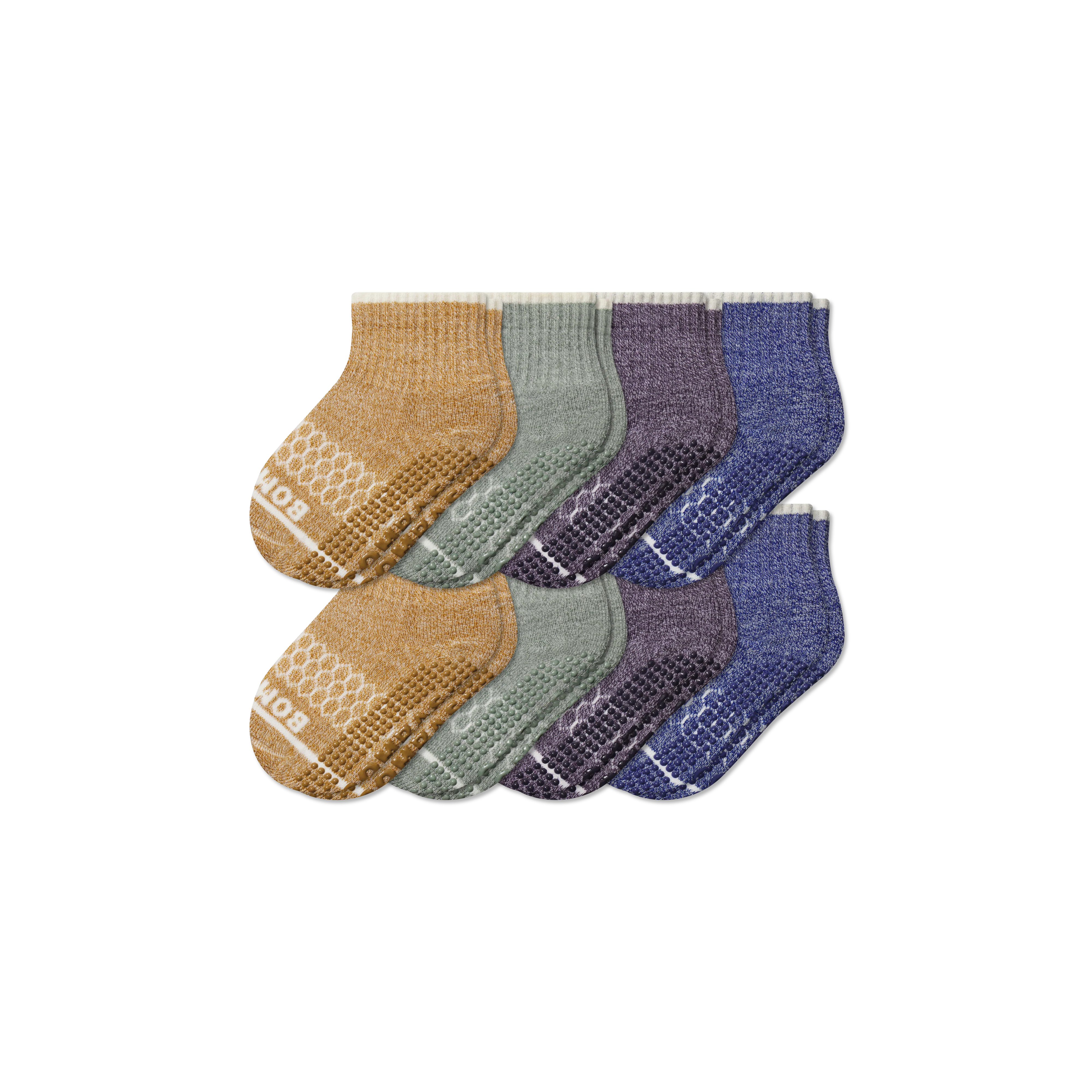 Toddler Merino Wool Blend Gripper Calf Sock 8-Pack