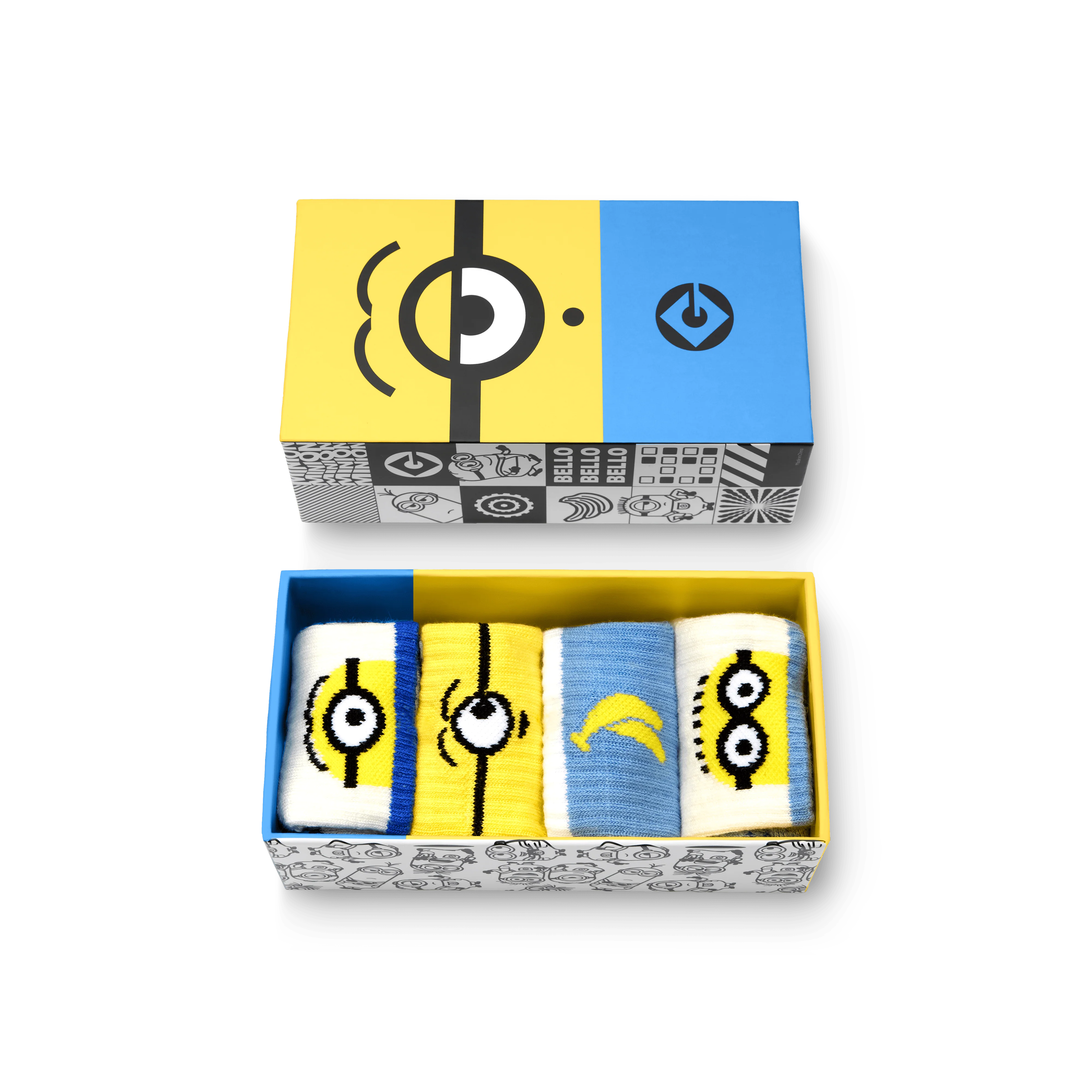 Toddler Minions Gripper Calf Sock 4-Pack Gift Box - Image 4
