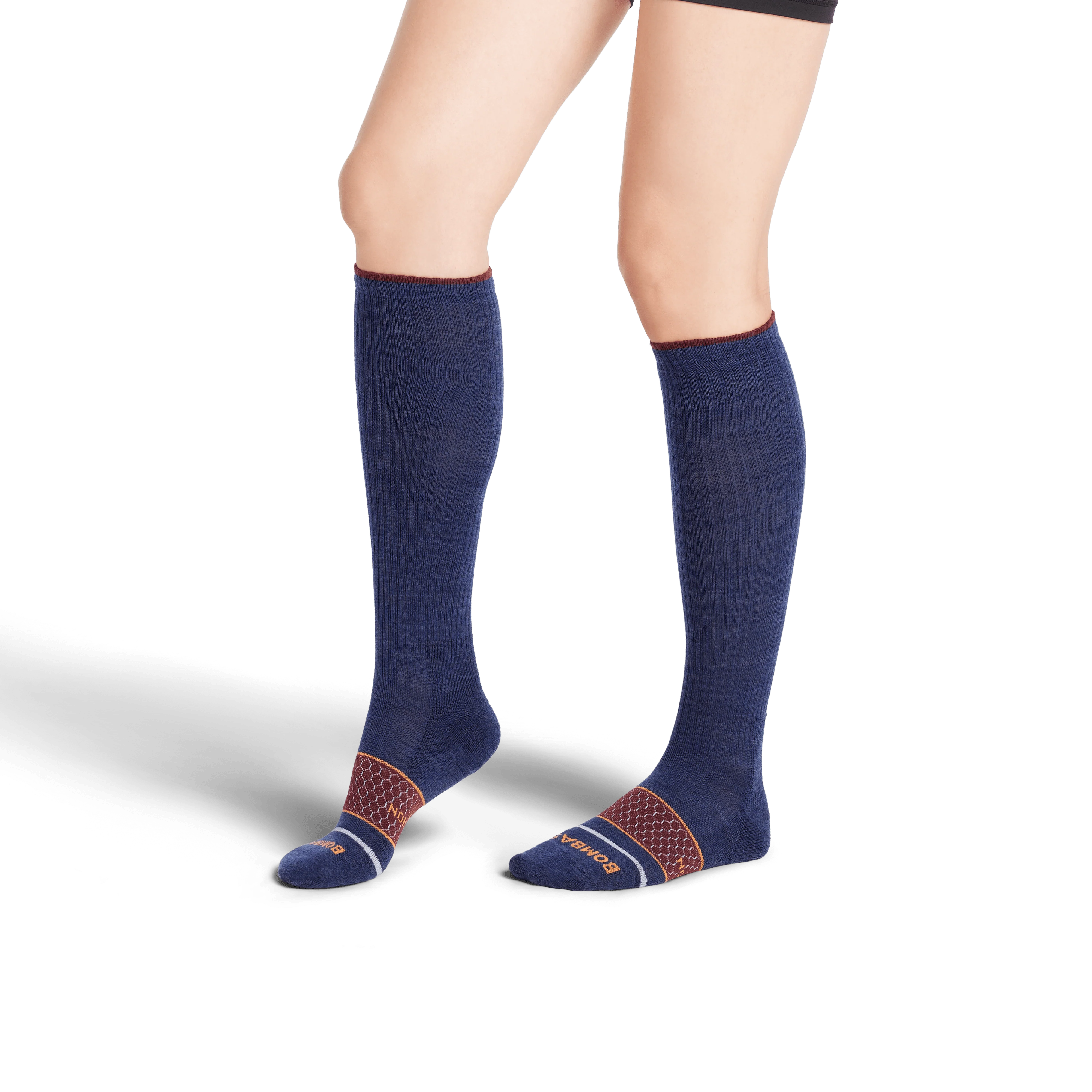 Women's Merino Wool Blend Everyday Compression Knee High Socks (15-20mmHg) - Image 6