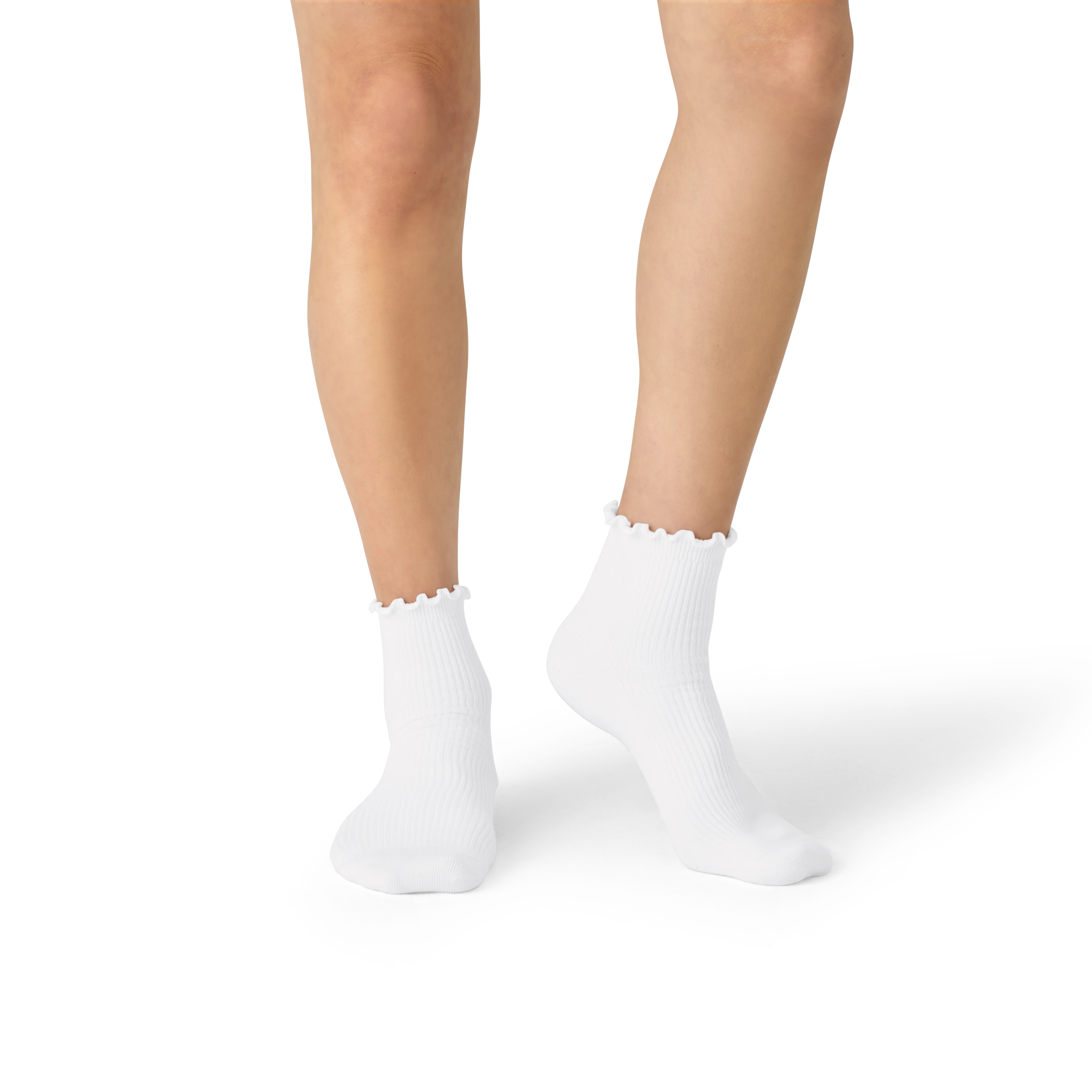 Women's Ruffle Rib Quarter Socks - Image 3