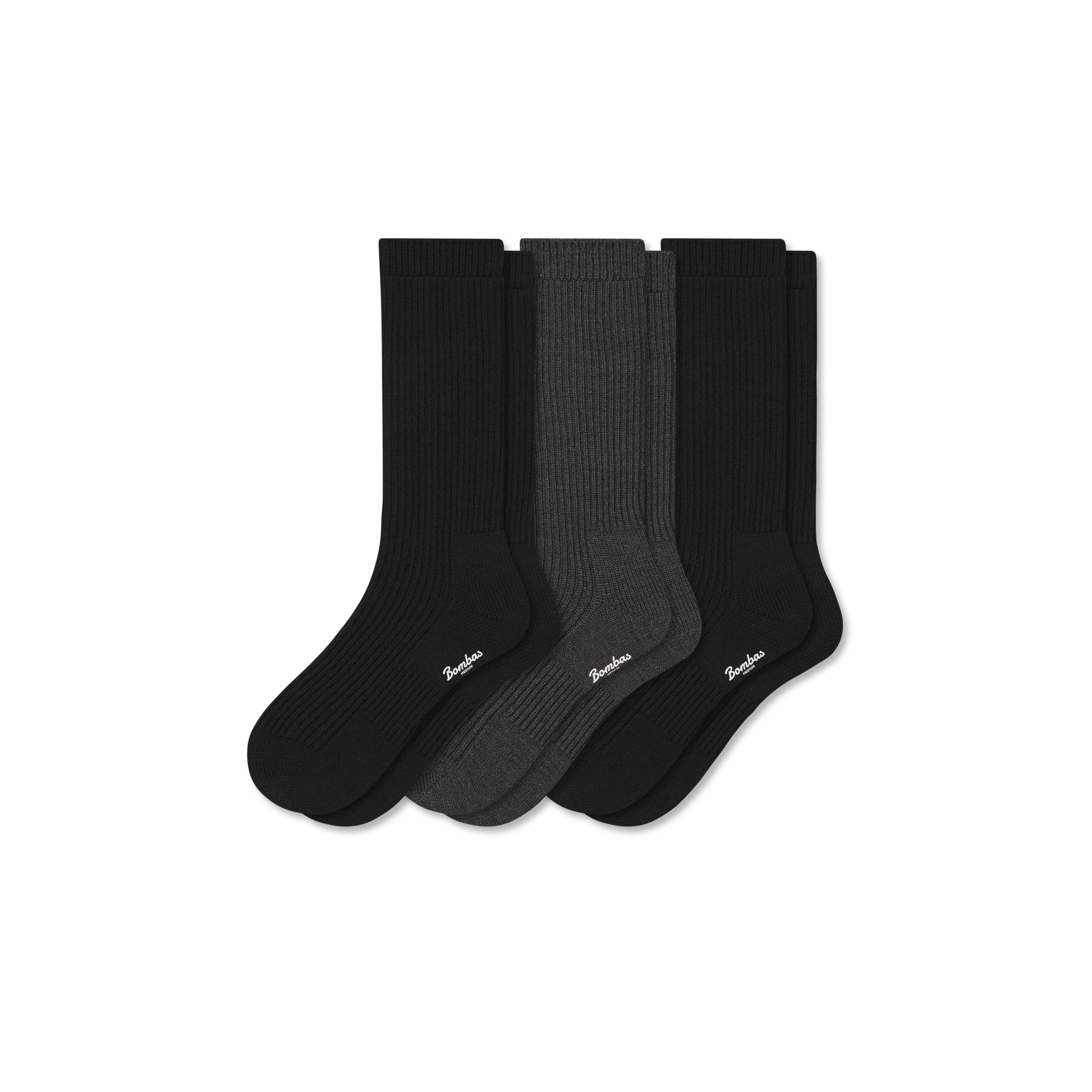 Women's Merino Cashmere Blend Fine Rib Calf Sock 3-Pack - Image 3