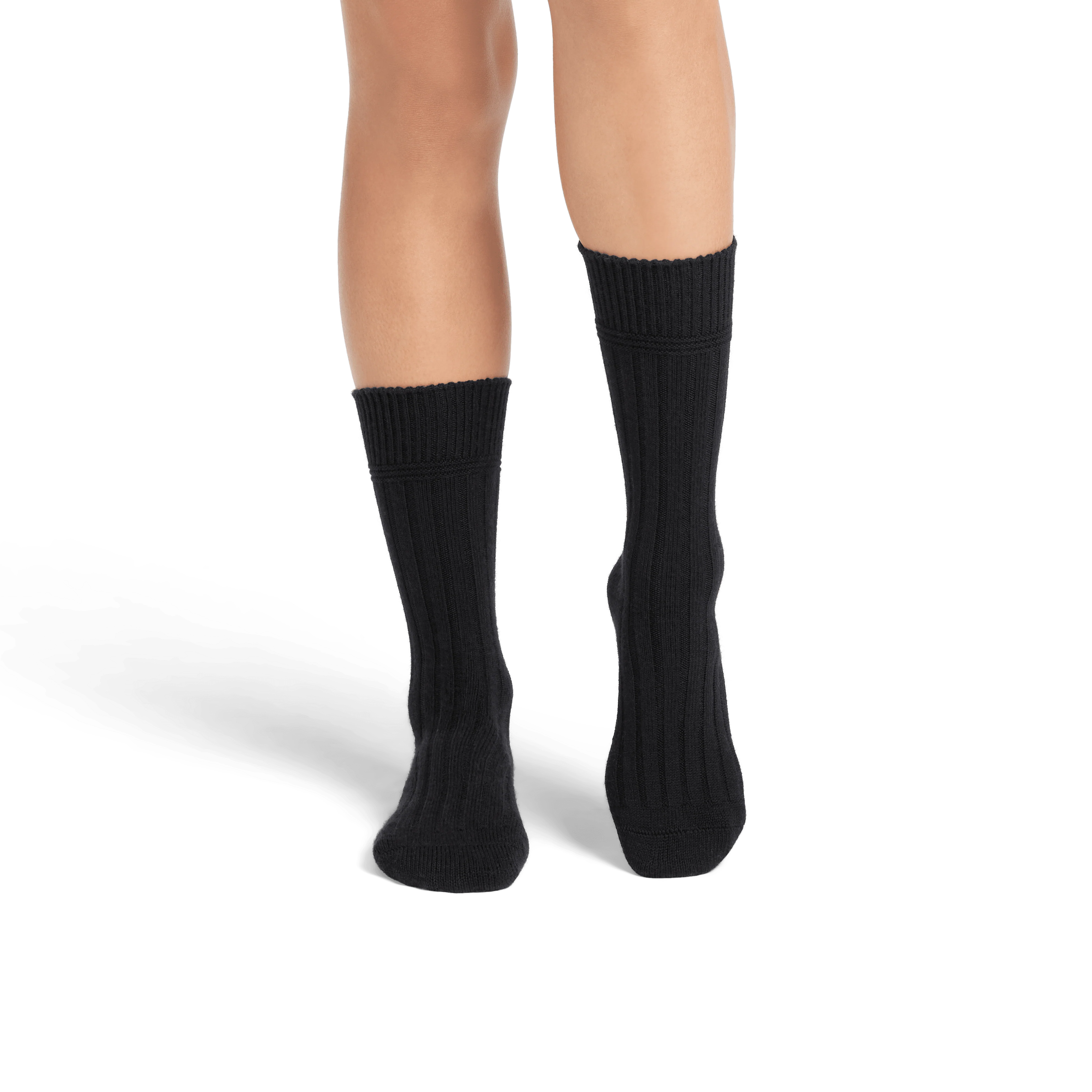 Women's Merino Cashmere Blend Rib Calf Socks - Image 30