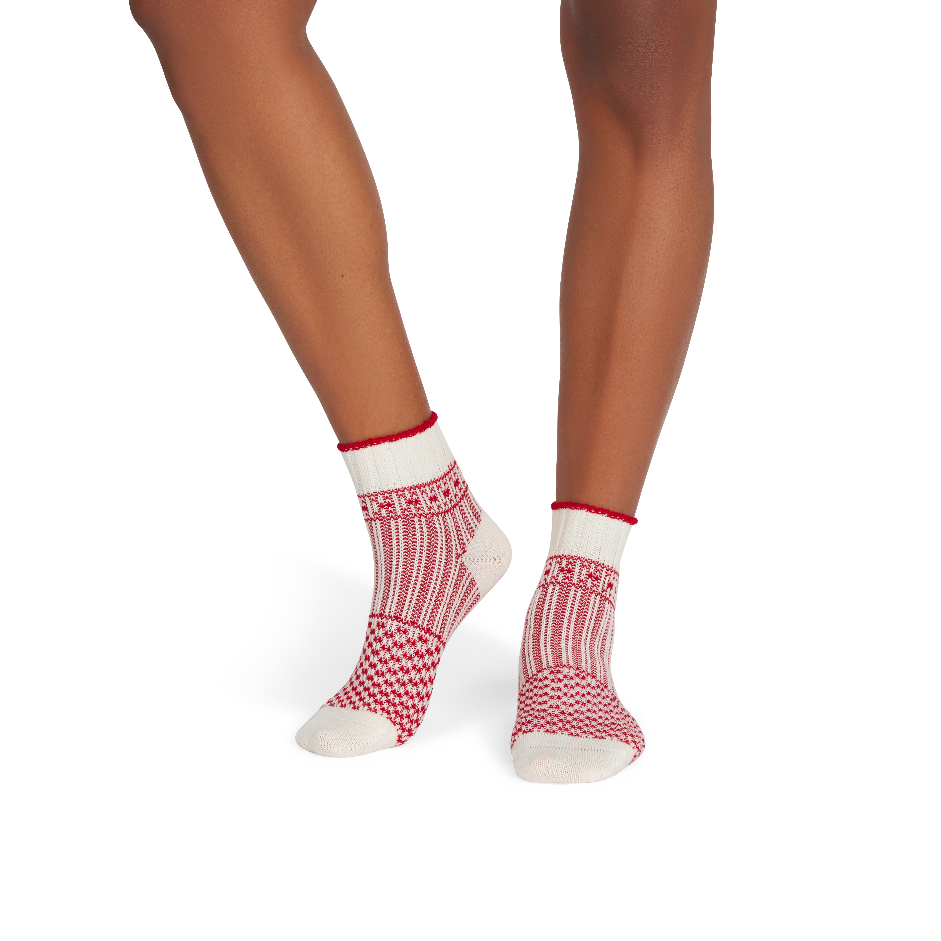 Women's Merino Wool Blend Sweater Quarter Socks - Image 7