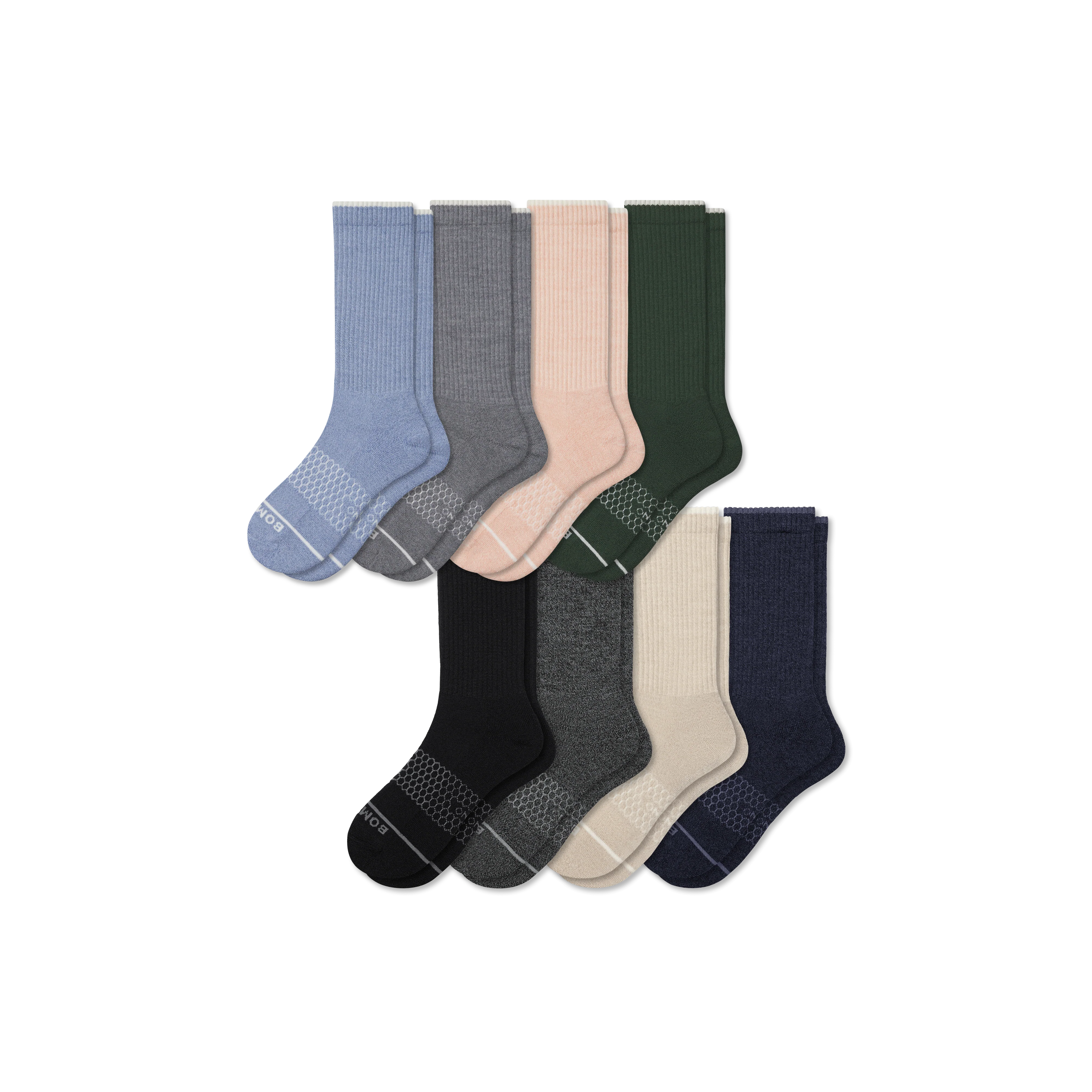 Women's Merino Wool Blend Calf Sock 8-Pack - Image 18