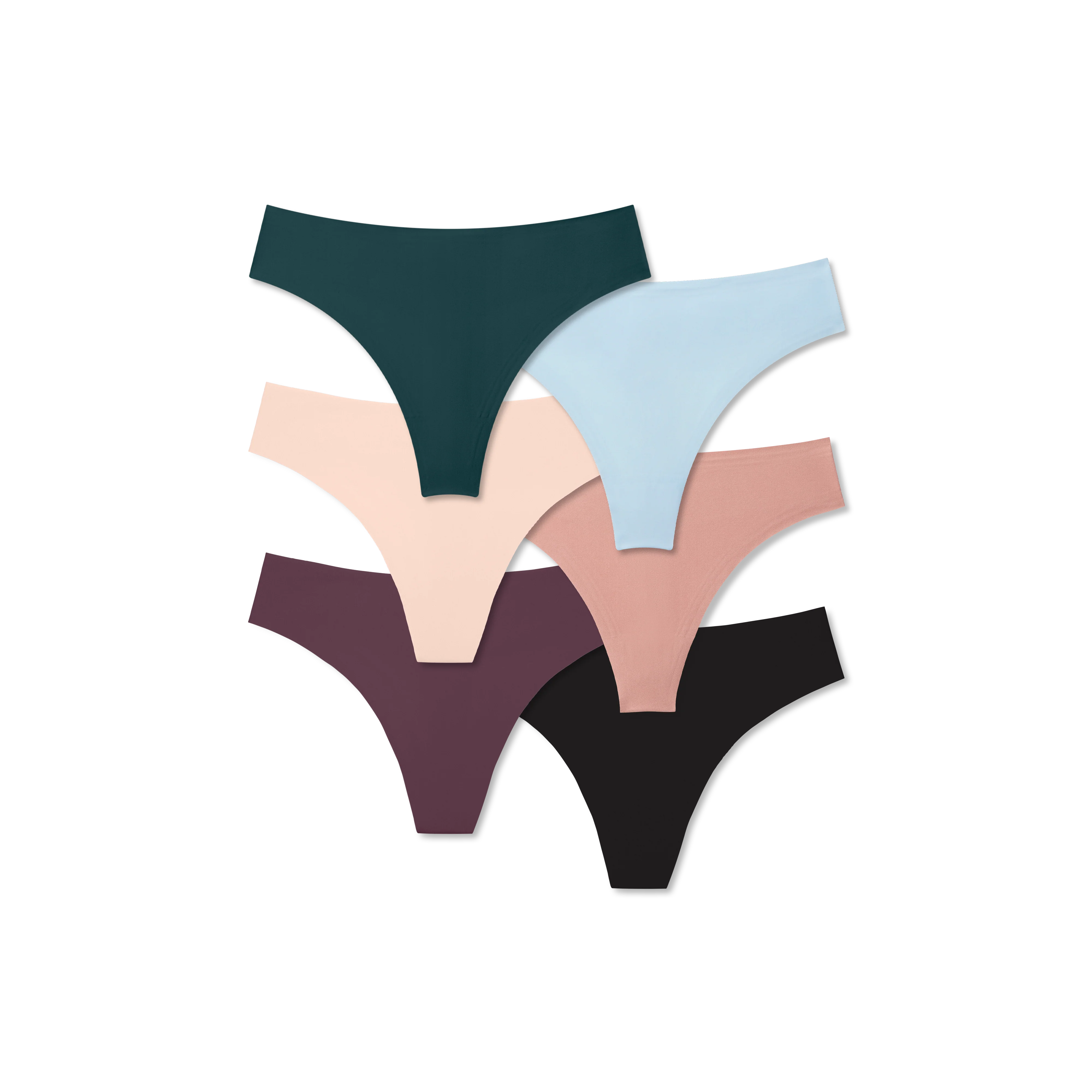 Women's No Show Thong 6-Pack - Image 9