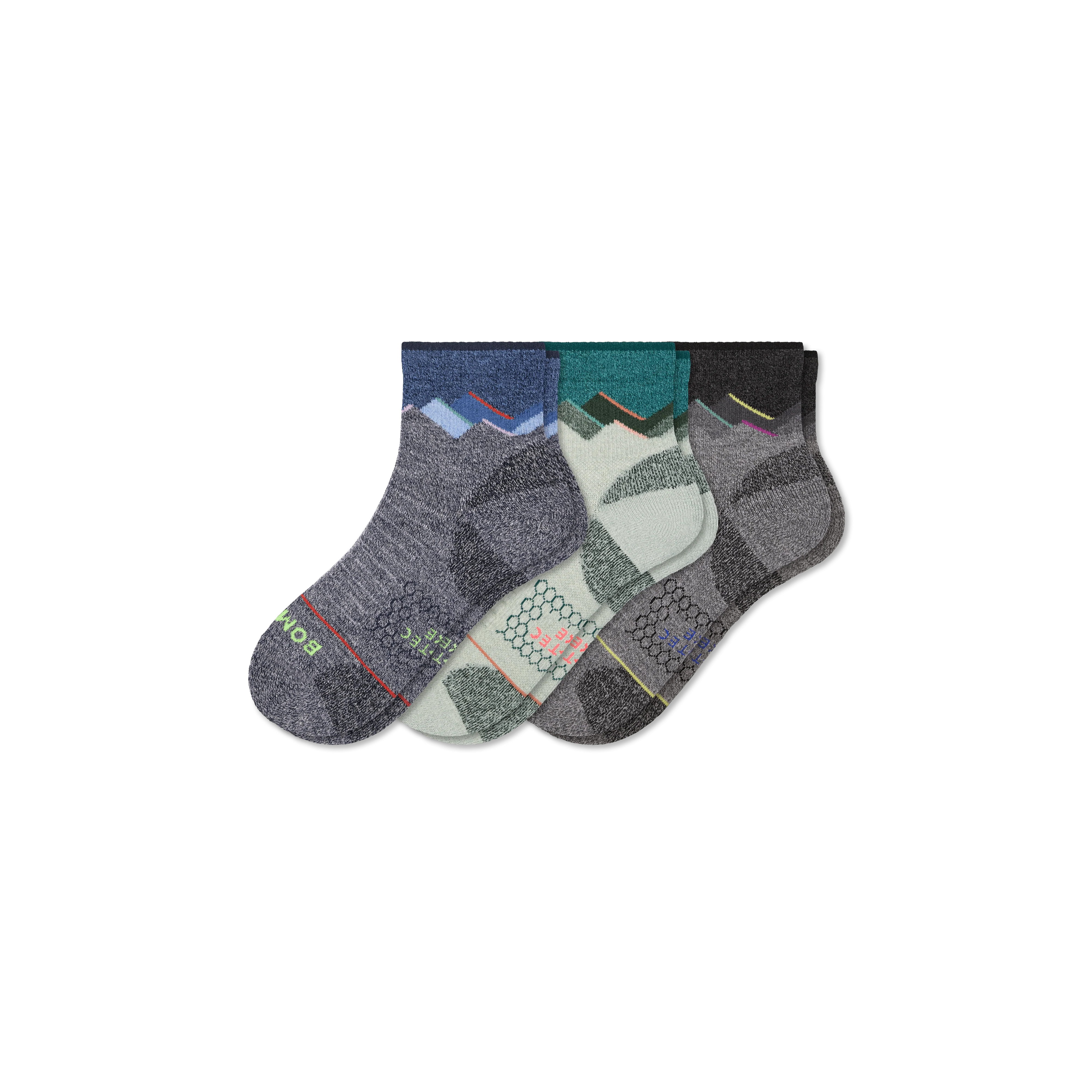 Women's Merino Wool Blend Hiking Quarter Sock 3-Pack - Image 6