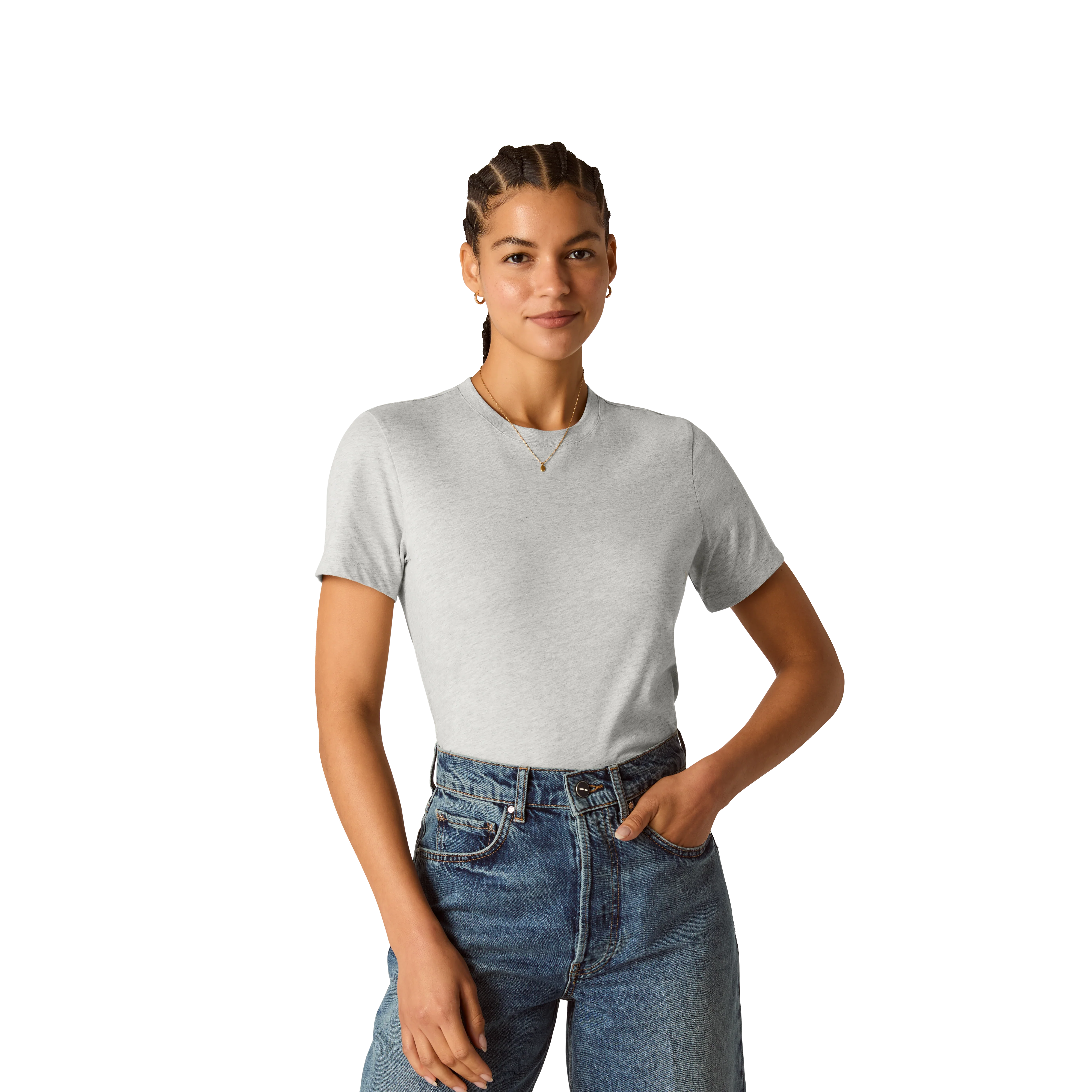 Women's Pima Cotton Crew Neck T-Shirt - Image 24