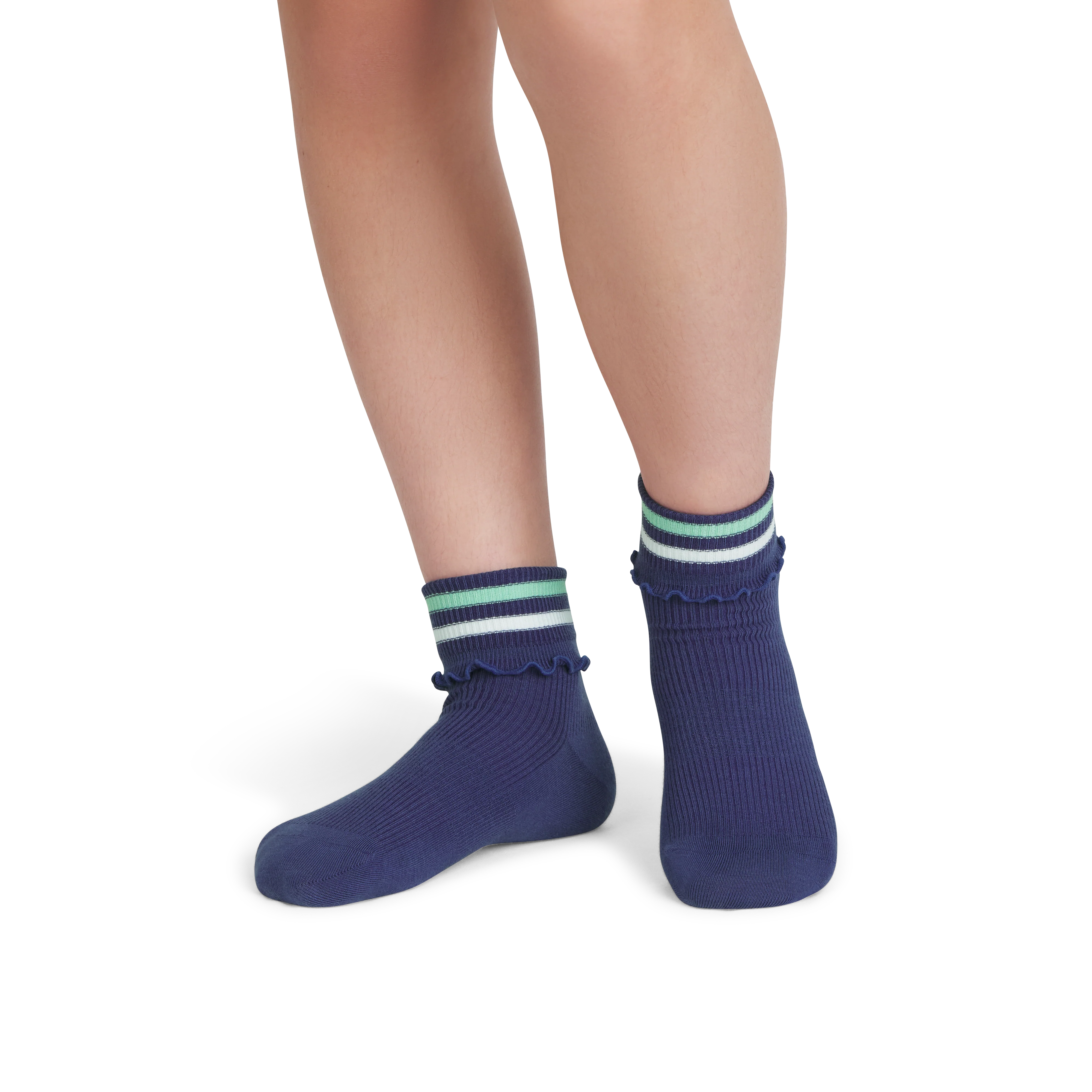 Youth Foldover Ruffle Quarter Sock 8-Pack - Image 5