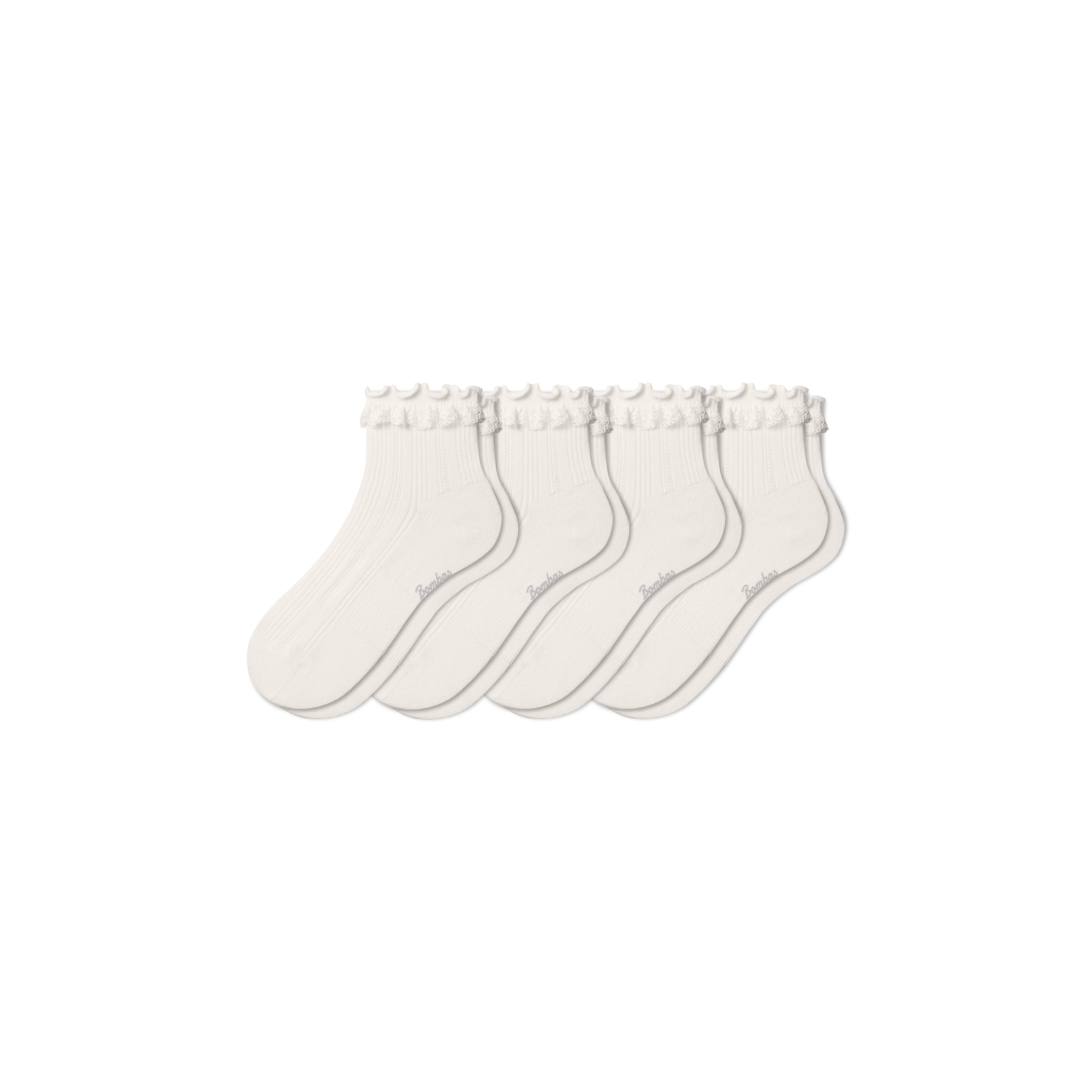 Youth Ruffle Rib Quarter Sock 4-Pack - Image 7